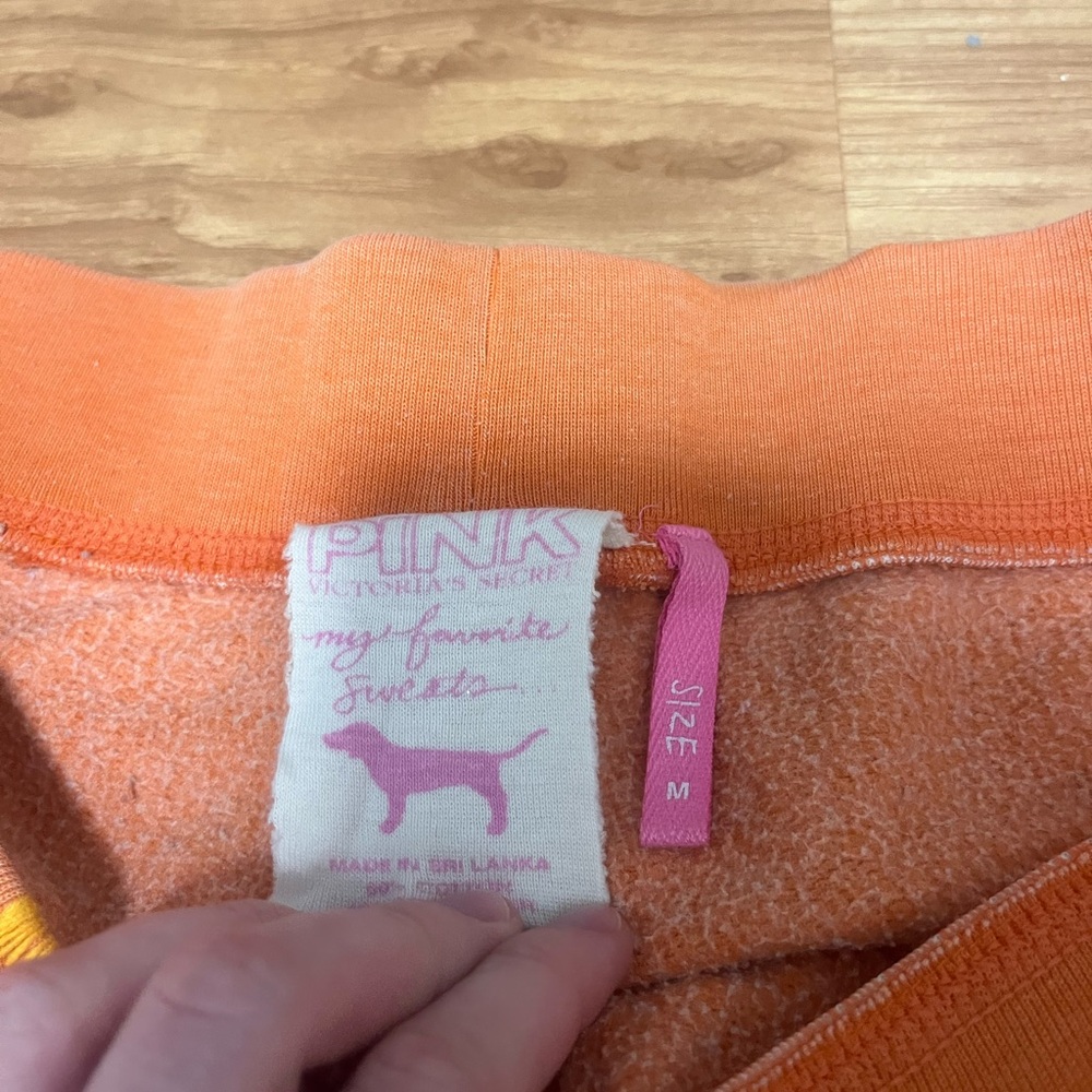 PINK Victoria's Secret Pink Orange Sweatshirt - Picture 2 of 7